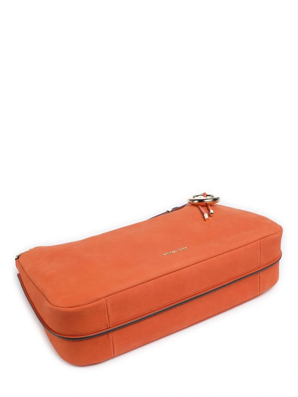Michael Kors Nolita Mimosa Orange Medium Hobo Leather Bag